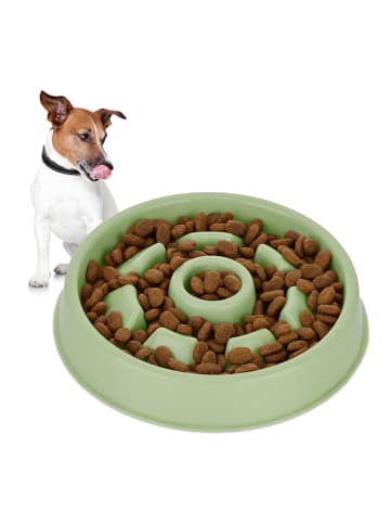 relaxdays 2 x Anti Schling Napf in Grün - 550 ml