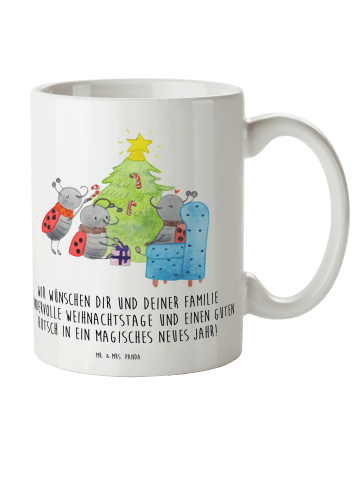 Mr. & Mrs. Panda Pott Weihnachten Smörle mit Spruch in Weiß