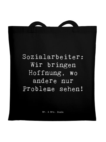 Mr. & Mrs. Panda Tragetasche Spruch Sozialarbeiterin Hoffnungstr... in Schwarz