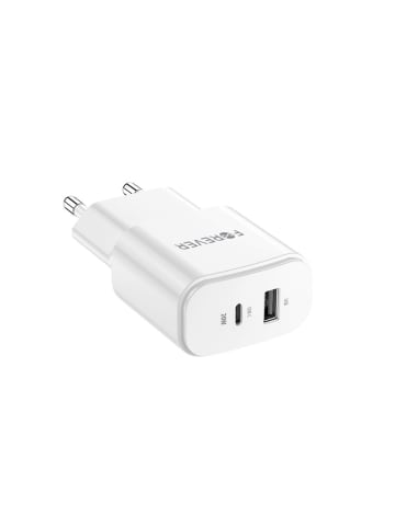 FOREVER Forever TC-01-20AC PD QC Ladegerät 1x USB-C 1x USB 20W weiß