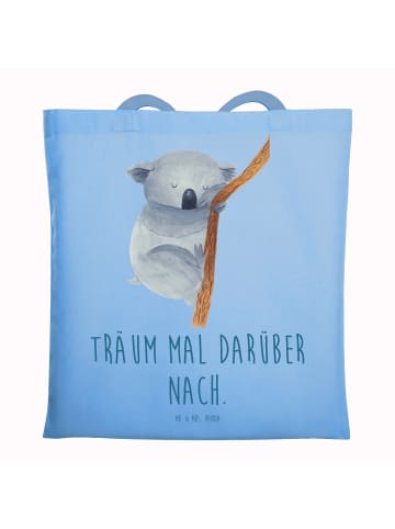 Mr. & Mrs. Panda Schultertasche Koalabär mit Spruch in Sky Blue