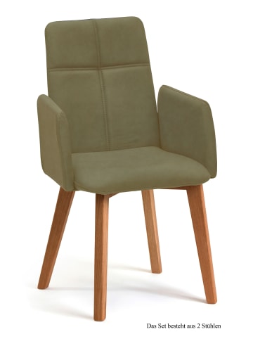 58 aufm Kessel ARMLEHNSTUHL (2er-Set) Dardana 52x92x60 Eiche geölt/Espresso