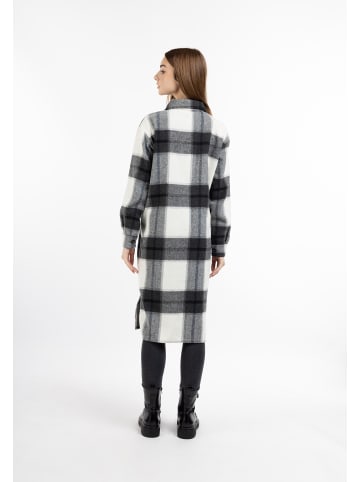 myMo ROCKS Damen Mantel in Schwarz Wollweiss