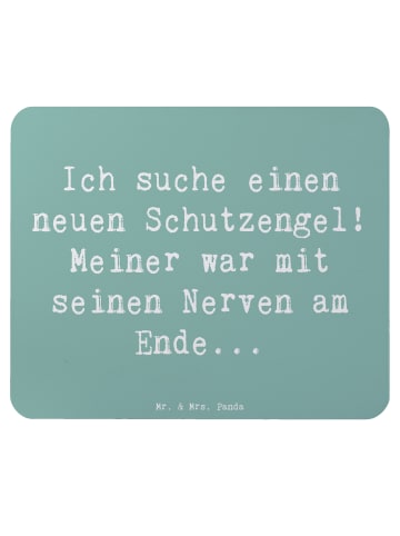 Mr. & Mrs. Panda Mousepad Spruch Neuer Schutz mit Spruch in Meeresbrise