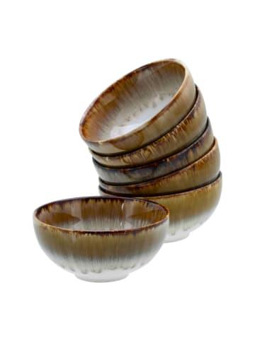 CreaTable 6 er-Set 21819 Cascade Dip-Schalen Set in Braun