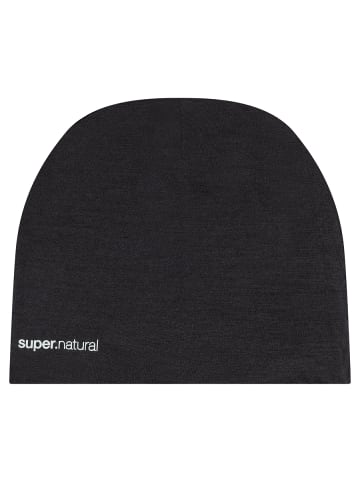 super.natural Merino Mütze in schwarz