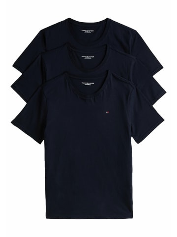 Tommy Hilfiger Rundhals T-Shirt für Damen in dunkel-blau