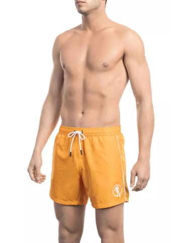 Bikkembergs Orange Schwarz Polyester Herren Badeanzug