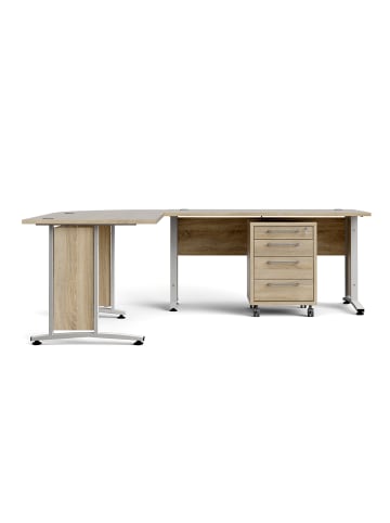 ebuy24 Schreibtisch Prisme Eiche Dekor 230 x 200 cm