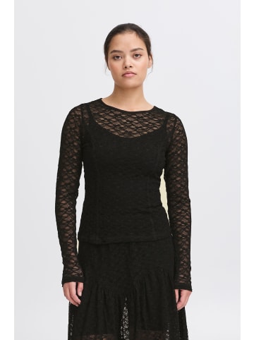 ICHI Langarmshirt in Schwarz