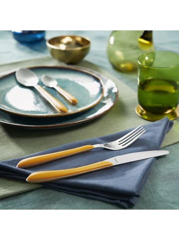 Kuppels 6-tlg. Kuchengabel Set PRISMA in senfgelb