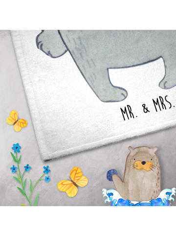 Mr. & Mrs. Panda Handtuch Koala Geschenk ohne Spruch in Weiß