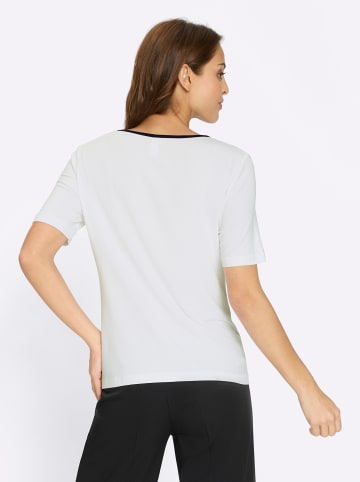 WITT WEIDEN Kurzarmshirt in weiß-schwarz-bedruckt