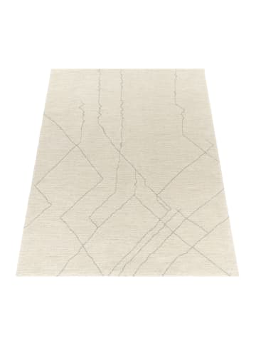 KADIMA DESIGN Teppich Kurzflor Bogenlinienmuster Wohnzimmer in Taupe