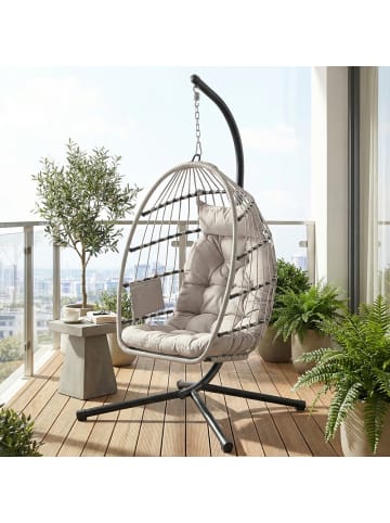 SONGMICS Hängesessel Sognia in Weiß - (B)103 x (H)195 x (T)98 cm