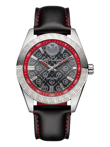 Carlo Colucci Dreizeiger Quarz Dosser in Schwarz