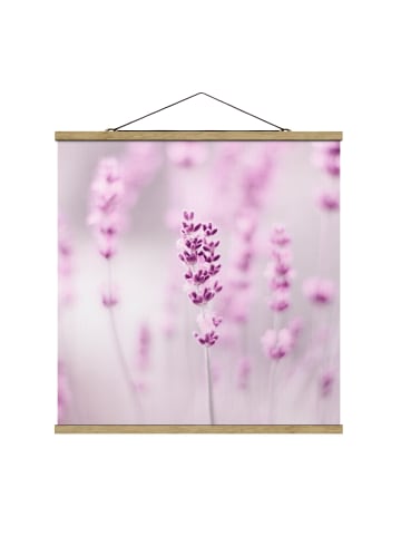 WALLART Stoffbild mit Posterleisten - Zartvioletter Lavendel in Violett