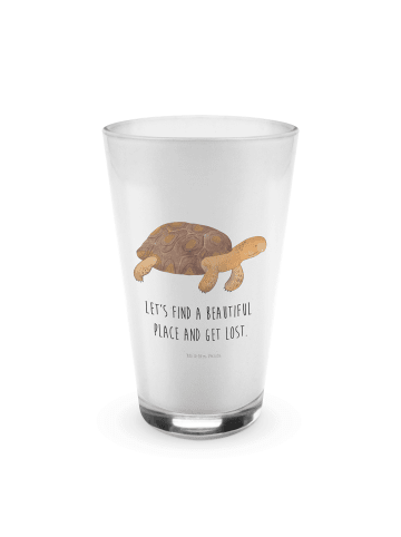 Mr. & Mrs. Panda Blümchentailglas Schildkröte MHerzieren mit Spruch in Transparent