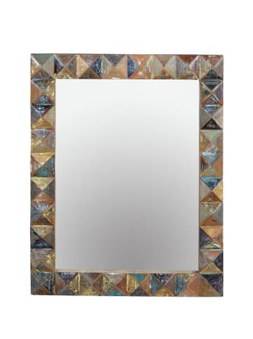 Giner y Colomer Spiegel aus recyceltem Holz in Multicolored