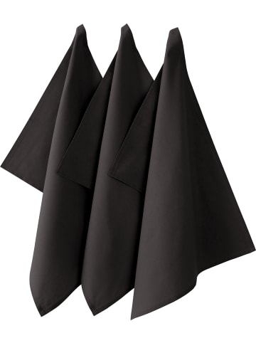 REDBEST Baumwolle Geschirrtuch 3er-Pack Seattle in anthrazit