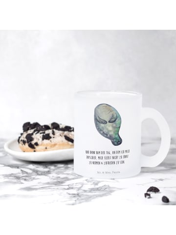 Mr. & Mrs. Panda Teetasse Seekuh Happy mit Spruch in Transparent