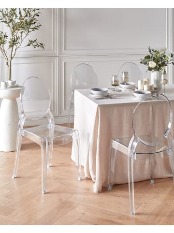 Beliani 4er-Set Bankettstuhl MERTON in Transparent