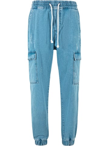 2Y Studios 2Y Studios Herren 2Y Distressed Antifit Cargo Jeans in blue