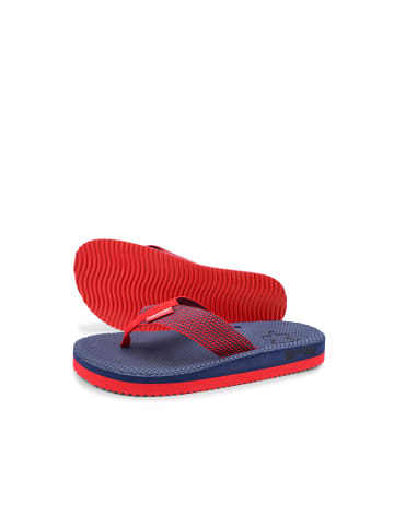 Flip Flop Zehentrenner "comfy*tex" in Nachtblau / Rot