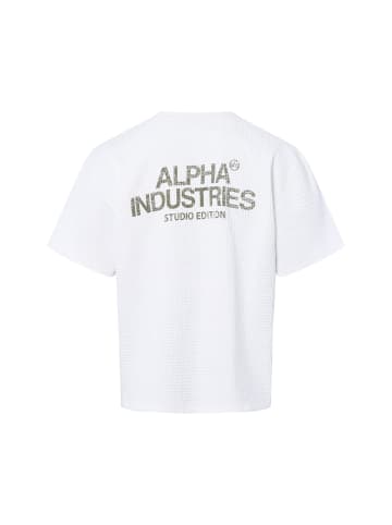 Alpha Industries T-Shirt Studio Waffle in weiß