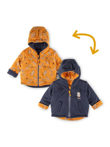 Sigikid Wendejacke wattiert Magic Owl in Dunkelblau/Ockerorange