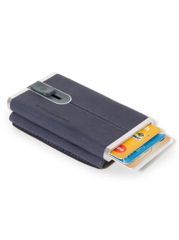 Piquadro Black Square Kreditkartenetui RFID Leder 6 cm in blue4