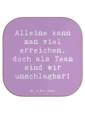 Mr. & Mrs. Panda Untersetzer Spruch Im Team zusammenarbeiten mit... in Lavendeltraum