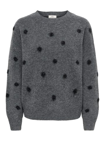 JDY Strick-Shirt in Dark Grey Melange