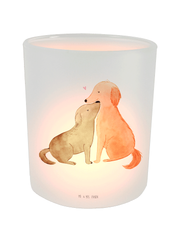 Mr. & Mrs. Panda Teelicht Hunde Liebe ohne Spruch in Transparent