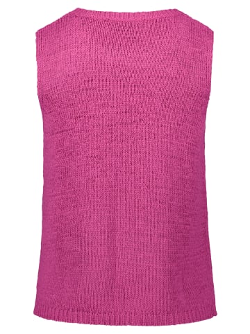 CARTOON Strick-Top mit Rundhalsausschnitt in Magenta Haze