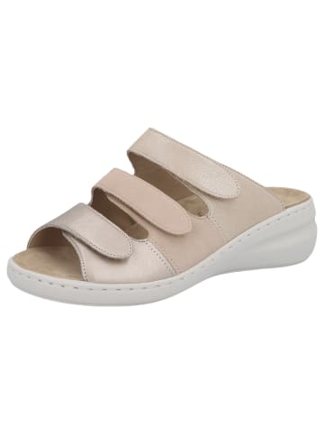 Solidus Damen Pantoletten Spezial - Weite H in Beige