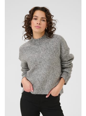 Kaffe Strickpullover KAlabis Baggy fit in Grey Melange