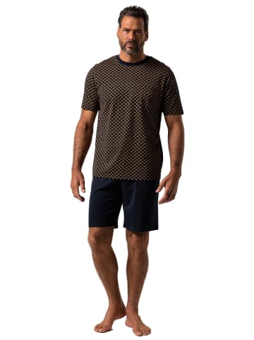 JP1880 Langer Schlafanzug in navy blau