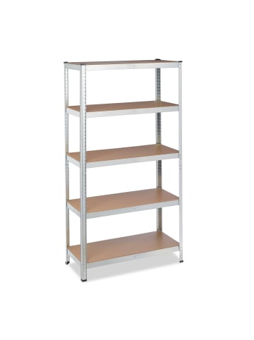 relaxdays 2 x Schwerlastregal in Silber - (B)90 x (H)180 x (T)40 cm