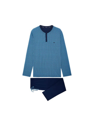 HOM Pyjama Martinez Long Sleepwear in blue print