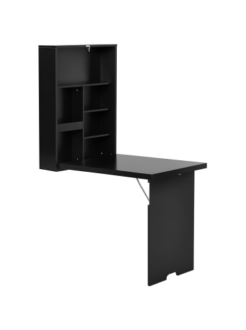 HOMCOM Schreibtisch-94,5L x 60B x 147H cm-Schwarz