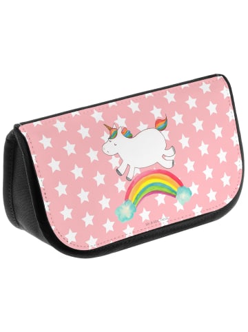 Mr. & Mrs. Panda Kosmetiktasche Einhorn Regenbogen ohne Spruch in Rot Pastell
