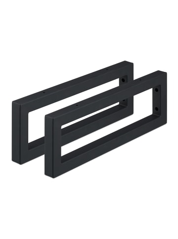 relaxdays 2 x Wandkonsole in Schwarz - 45 cm