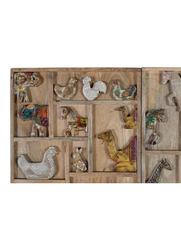 Giner y Colomer Handbemalter Schrank aus Mangoholz in Multicolored