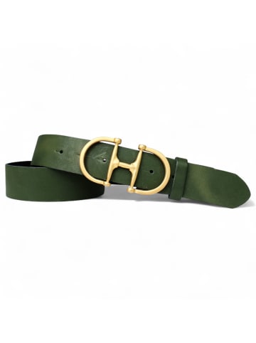 FRONHOFER Damengürtel goldene Schnalle in Khaki