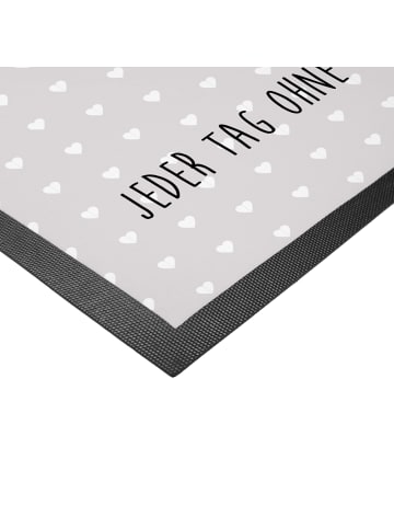 Mr. & Mrs. Panda Bodenvorleger Pinguine Kuscheln mit Spruch in Grau Pastell