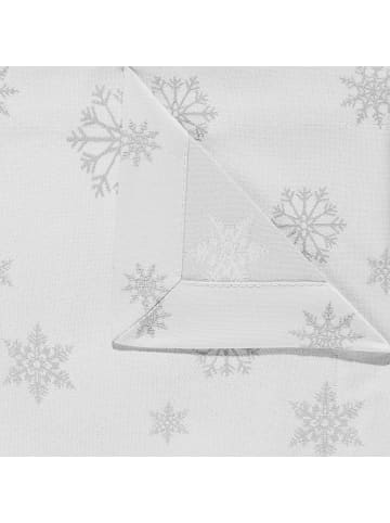 Erwin Müller Jacquard, Baumwollmischung Mitteldecke Marbella in weiß