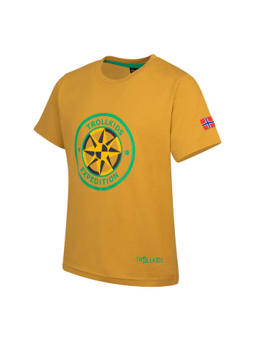 Trollkids Funktionsshirt Windrose in mustard