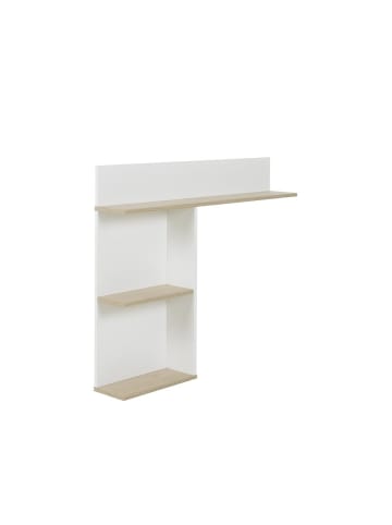 CALICOSY Kopfteil cosy MATIS in Weiß/Holz - (W) 104  x (H) 86  x (L) 18  cm