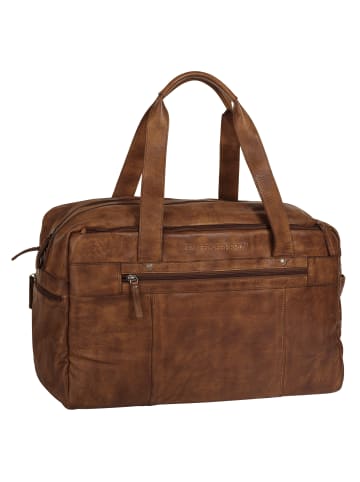 SPIKES & SPARROW Reisetasche WEEKENDER echt Leder in cognac